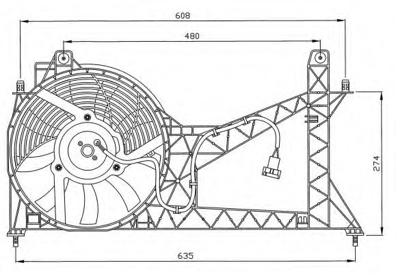 NRF 47065 Fan, radiator